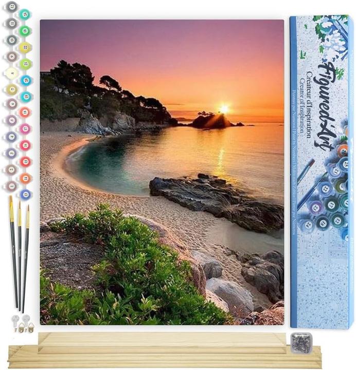 Immagine prodotto Figured'Art Dipingere con i numeri - Tramonto sulla spiaggia