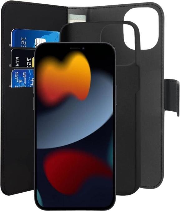 Puro IPC1354BOOKC3BLK Custodia per cellulare (5.4") Custodia a portafoglio Nero (Apple iPhone 13 mini)