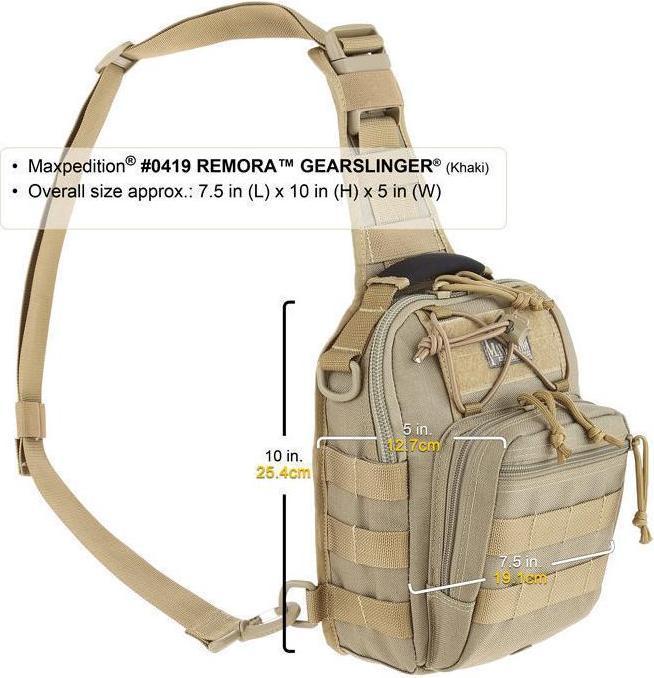 Actual product image Maxpedition Remora Gearslinger 5.2L