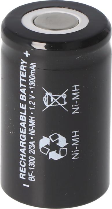 Actual product image AccuCell Battery 2/3A, the high current NiMH battery (1 pcs., 1300 mAh, Battery + charger)