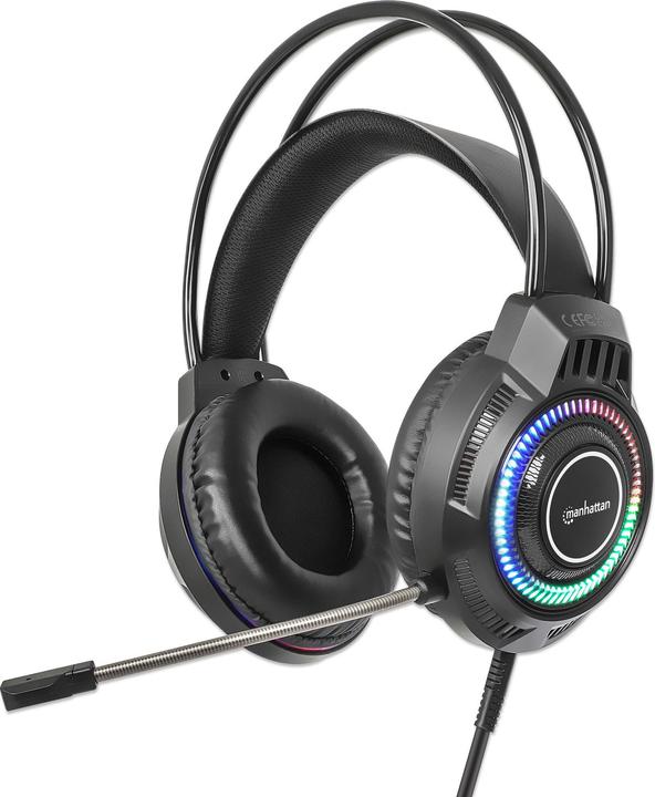 Manhattan RGB LED Over-Ear USB Gaming-Headset (Kabelgebunden)