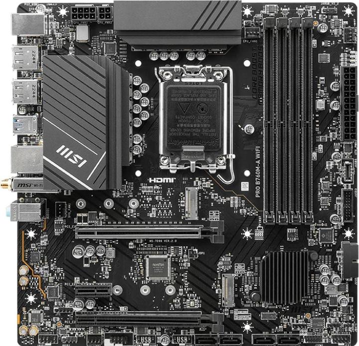 Produktbild MSI PRO B760M-A WIFI (LGA 1700, Intel B760, mATX)