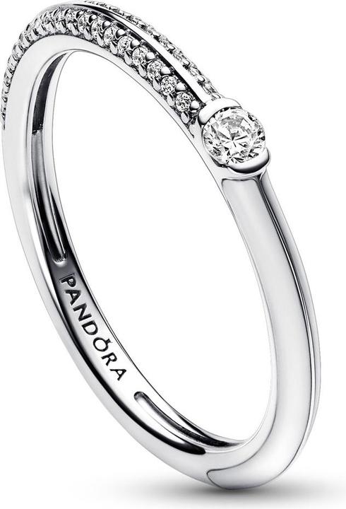 Actual product image Pandora ME Pavé & White Double Ring (56, 925 Silver)