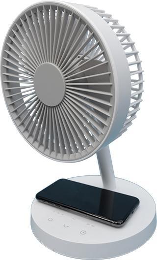 Produktbild Wellcraft Akku Tischventilator mit Smartphone-Ladefunktion (56 dB)
