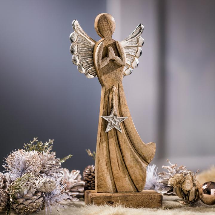 Produktbild G. Wurm Weihnachtsfigur Engel Nature, 32 cm