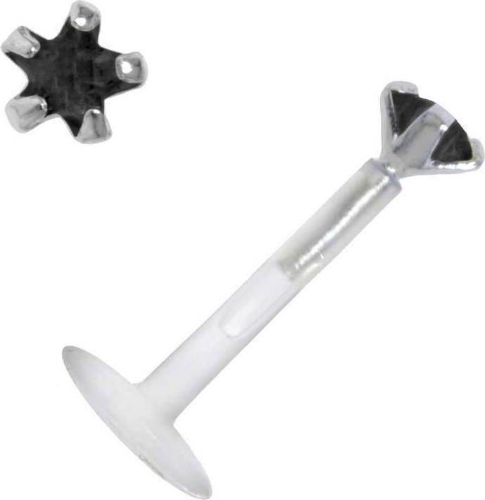 Produktbild Bijouteria Piercing für Lippe/Tragus (Bioplast, Silber 925, Zirkonia)