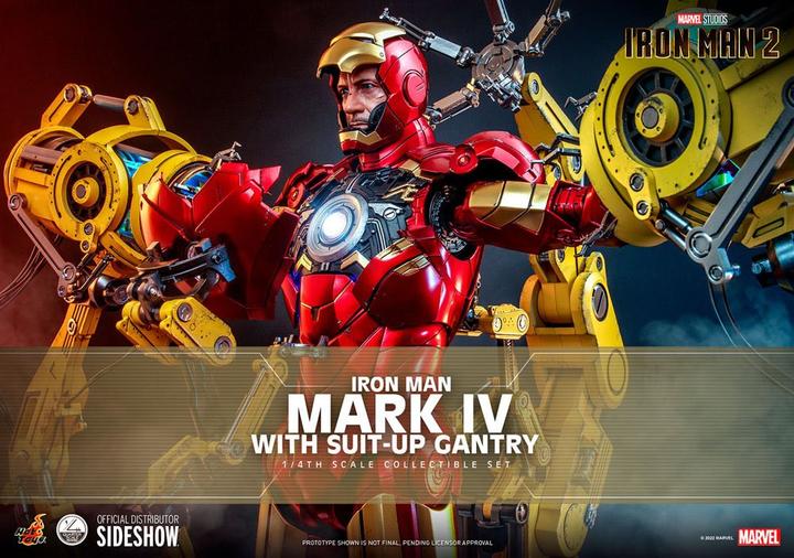 Produktbild Hot Toys Iron Man 2 figurine 1/4 Iron Man Mark IV with Suit-Up Gantry 49 cm