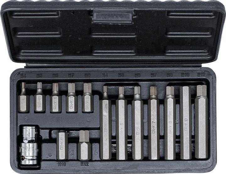 Actual product image BGS Bit Set 10 mm (3/8") Drive internal Hexagon 15 pcs. (10mm)