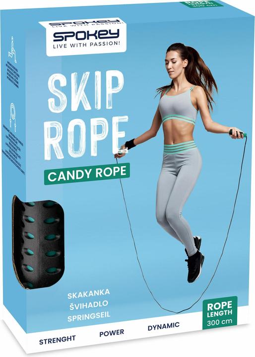 Actual product image Spokey Skipping rope Candy Rope, 3 m, turquoise, ribbon length: 3 (300 cm)