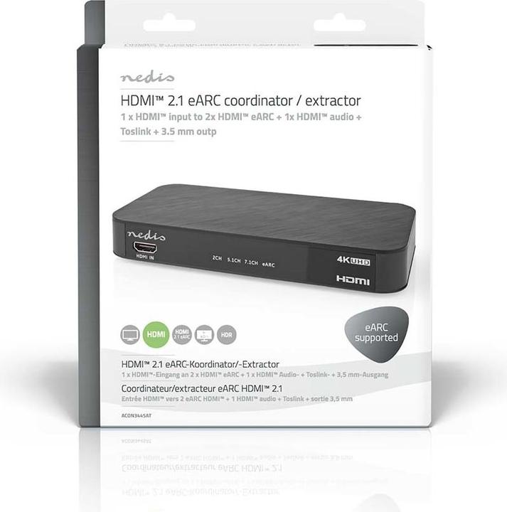 Produktbild Nedis Digital Audio Converter | 2-Weg | Anschlüsse – Eingang: DC Power / 1x HDMI™ Eingang | Anschlüs