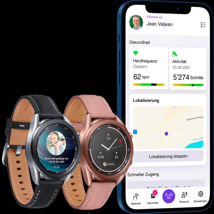 Produktbild DomoHealth Go Notrufuhr inkl. Domo Care Gesundheits-App (41 mm)