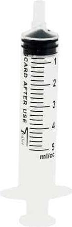 Actual product image Teqler Disposable syringes, 3-piece, Luer, 5 ml, 100 pcs.