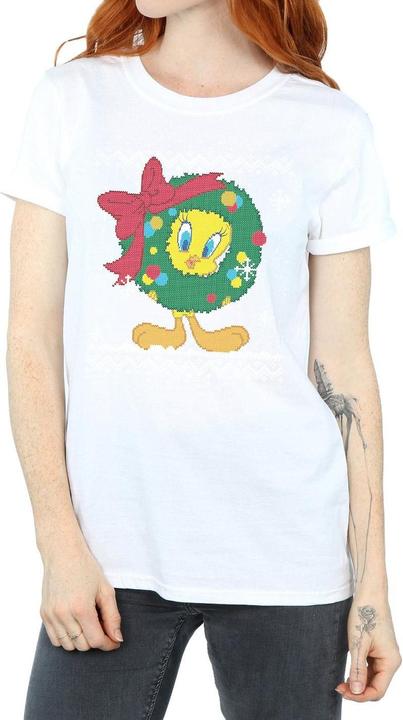 Produktbild Looney Tunes Tweety Pie Christmas Fair Isle TShirt (3XL)