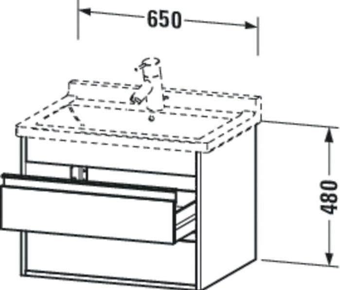 Immagine prodotto Duravit Mobiletto KETHO 465x650x480mm bianco lucido (65 x 45,5 x 48 cm)