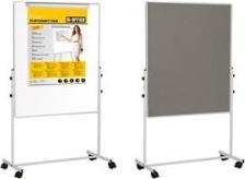 Actual product image Bi-Office Mobile two-sided whiteboard 100x100, white magnetic and gray felt, aluminum frame (100 x 100 cm)