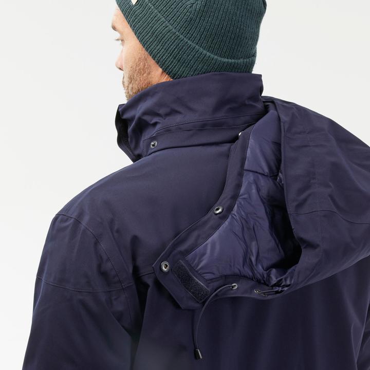 Produktbild Quechua Parka Winterjacke Herren warm bis -10 °C wasserdicht Winterwandern - SH500 blau (M)