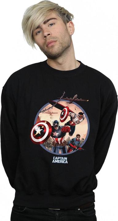 Produktbild Captain America And Falcon In Battle Sweatshirt (XXL)