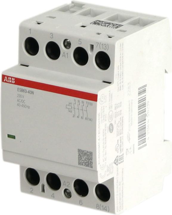 Actual product image ABB ESB63-40N-06 Installation contactor 4S/0Ö, 230 V AC/DC