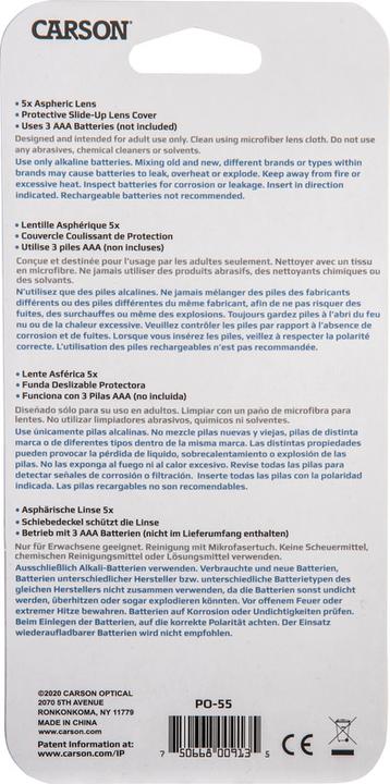 Immagine prodotto Carson Lente d'ingrandimento tascabile pop-up