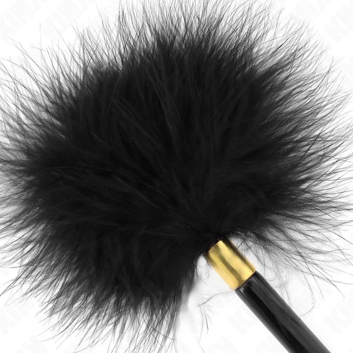 Immagine prodotto Kink - Piume di solletico in metallo nero oro 18 cm