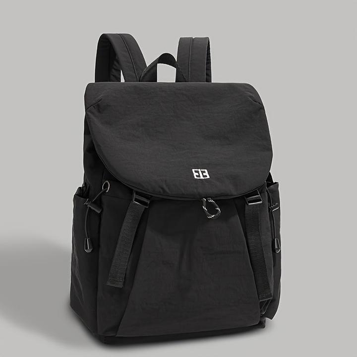 Image du produit Only-Bags.Store Nylon Freizeitrucksack - Leichte, einfarbige Reise-, Einkaufs- und Schultasche mit verstellbaren