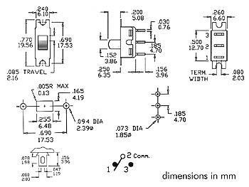 Produktbild Velleman Slide Switch 1P On-On