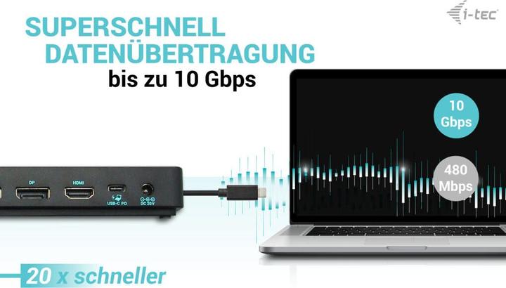 Image du produit i-tec USB-C Triple 4K Display Docking Station (USB-C, 9 Ports)