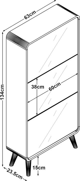 Produktbild En.Casa Stryn (63 x 23.5 x 134 cm)