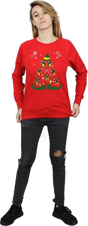 Actual product image Elf Womens/Ladies Christmas Tree Sweatshirt (XL)