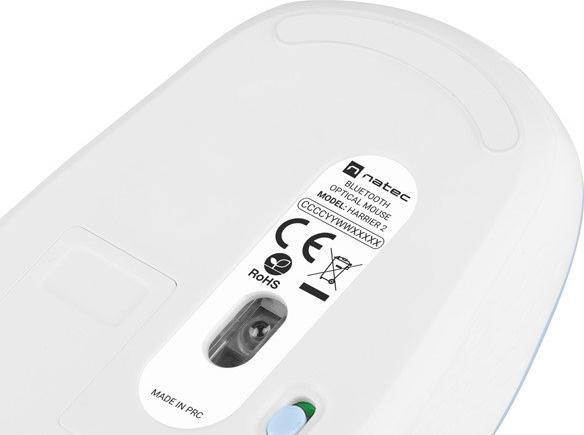 Produktbild Genesis Mouse Harrier 2 Wireless, White/Blue, Bluetooth (Kabellos)