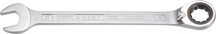 Actual product image HAZET Ratcheting combination wrench 606-32 ∙ Outside 12-point traction profile ∙ 32 mm (32 mm)