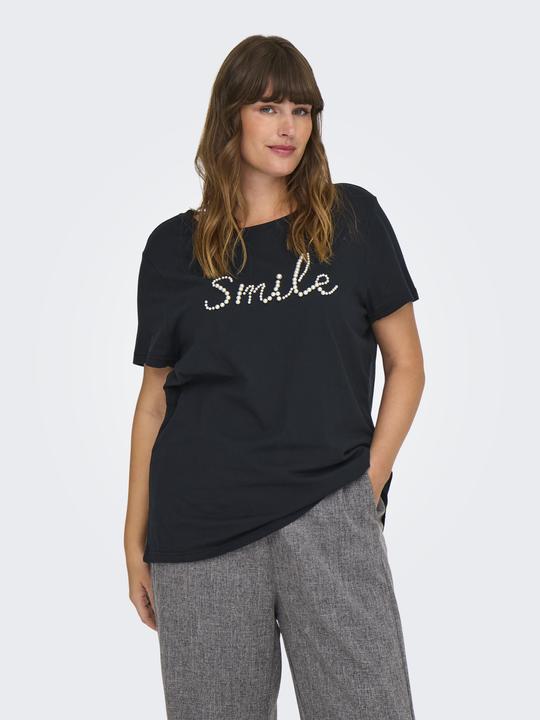 Image du produit Only Coupe normale Col rond Curve Top T-shirt (L)