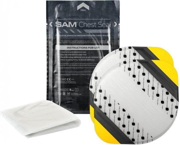 SAM Medical Chest Seal / Thorax Pflaster ohne Ventil Doppelpack