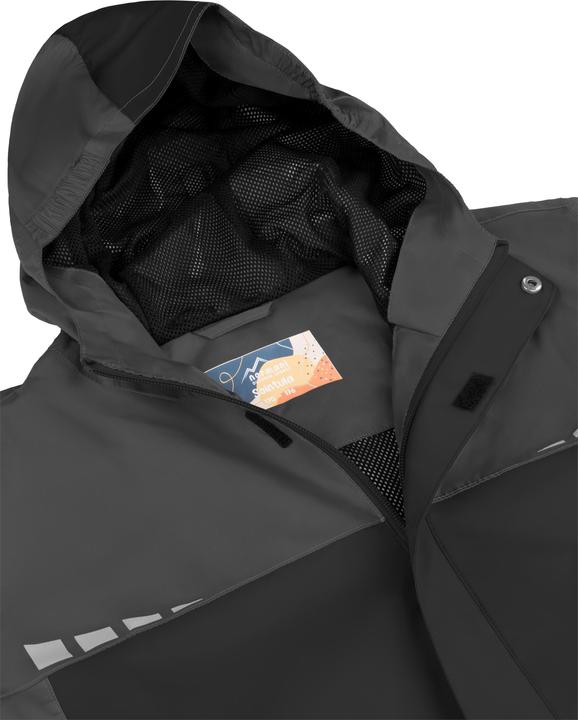 Produktbild Normani Kinder Regenjacke „Sointula“ Schwarz/Anthrazit (98, 102, 104, 100 A)