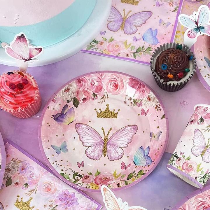 Produktbild ASMI 116-teiliges Party-Set Schmetterling