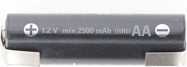 Immagine prodotto Panasonic Batteria Pro Mignon BK-3HCCE, 2500mAh con capocorda a saldare U (1 pz., AA, 2500 mAh)