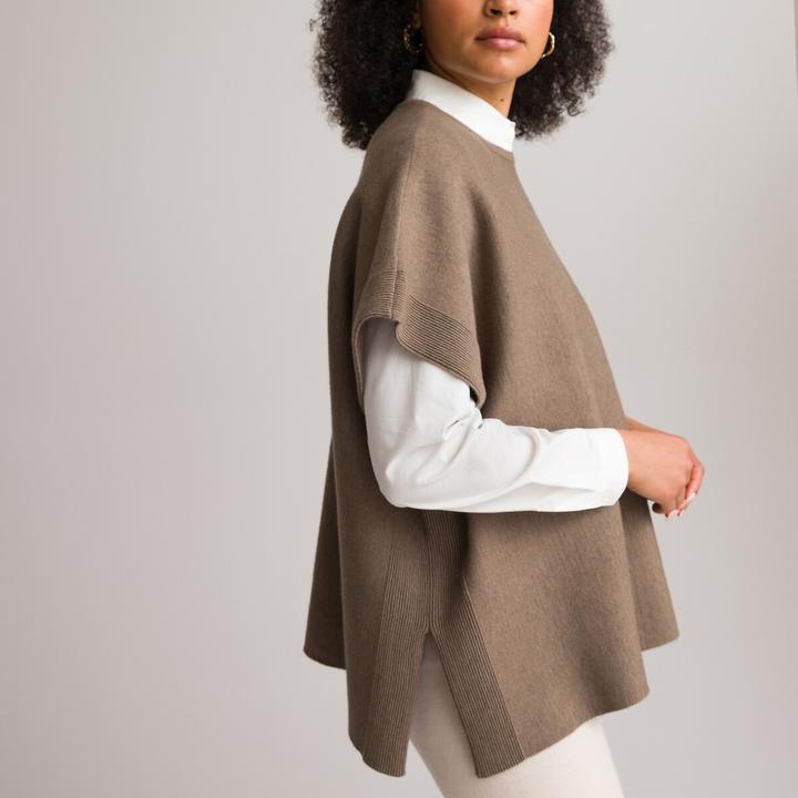 Produktbild Anne Weyburn Poncho mit rundem Ausschnitt (W32/L34)