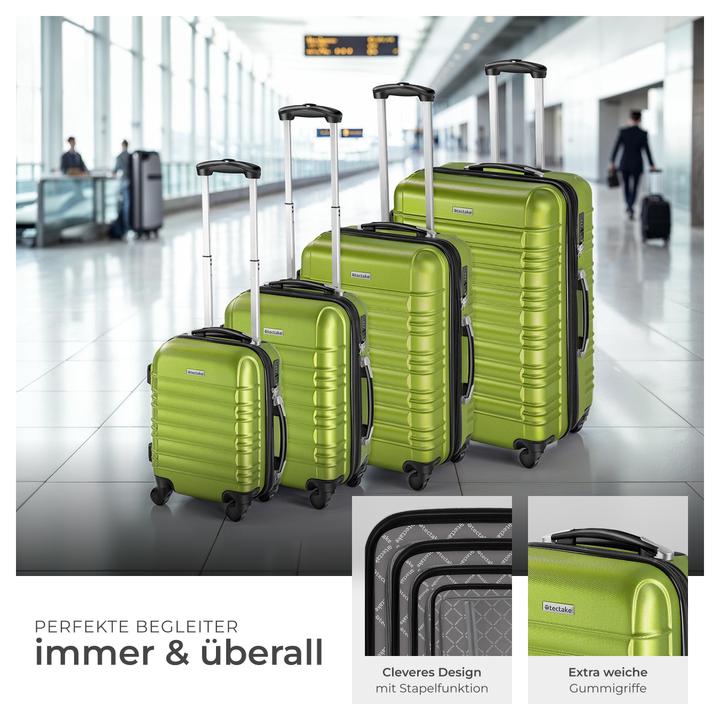 Produktbild tectake Hartschalenkofferset (106 l, Handgepäck (bis 50l), M (50 - 90l), L (90 - 115l))