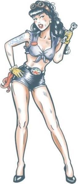 Immagine prodotto Tinsley Transfers Adesivo per tatuaggio Pin-Up Mechanic