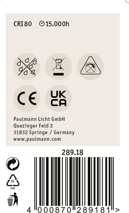 Produktbild Paulmann Tropfen (E14, 6 W, 806 lm, 1 x, E)