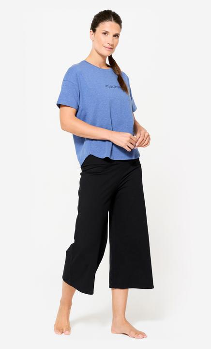 Immagine prodotto Kimjaly Yoga Caprihose Damen hoher Bund - tiefschwarz (XS)