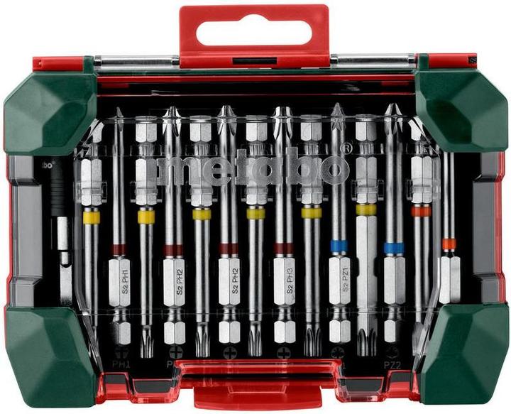 Actual product image Metabo Bit set (3, 4, 5, 6, PH1, PH2, PH3, PZ1, PZ2, PZ3, H3, H4, H5, H6, T27, T10, T15, T20, T25, T30, T40, 8 mm, 10mm, 13 mm)