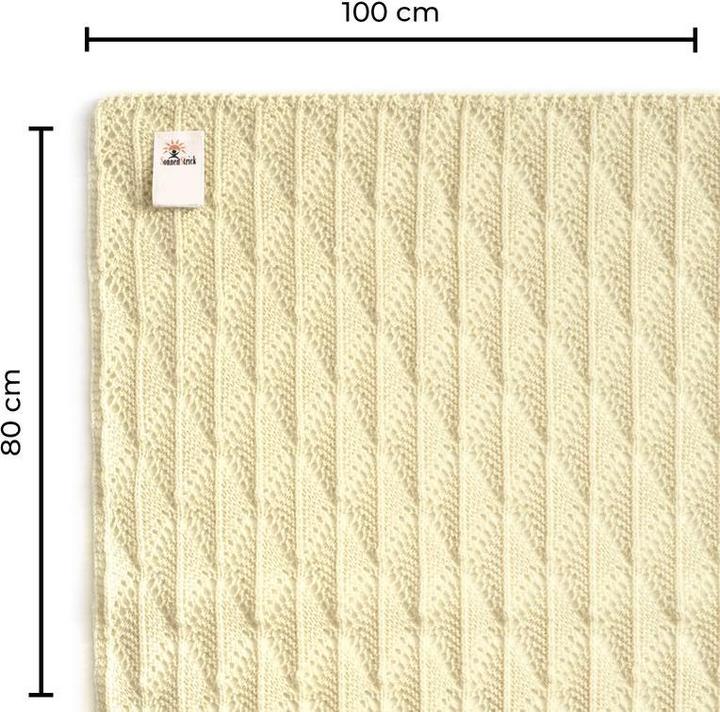 Produktbild Sonnenstrick Babydecke Kinder Kuscheldecke Merino Schurwolldecke Neugeborenen-Decke (100 x 80 cm)