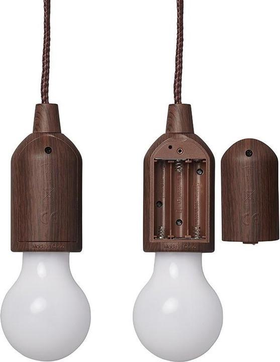 Produktbild ProPlus Retrolampe Holzmotiv mit Kordel 90cm