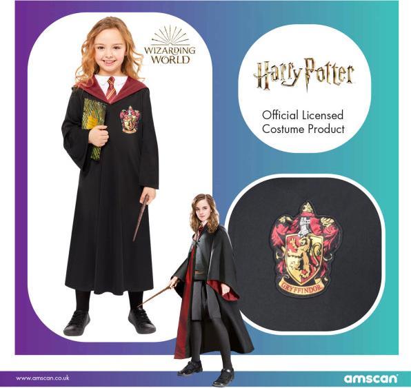 Produktbild Amscan Hermine Granger Kostüm mit Zauberstab für Kinder Gr 8-10 Jahre