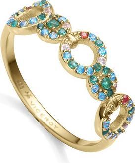 Viceroy Gold-plated ring with colored zircons Elegant 15120A010-39 - Circuit: 52 mm (52)