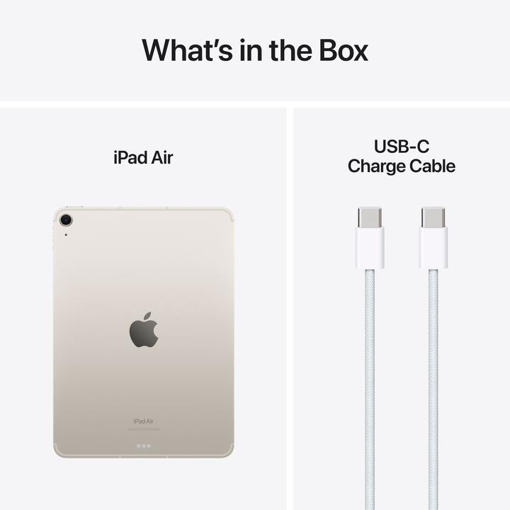 Actual product image Apple iPad Air 11 2024 (M2) (5G, 11", 128 GB, Starlight)