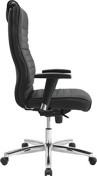 Image du produit Topstar Fauteuil de direction PRIME TIME 100, PT19TA80 cuir noir, piétement chromé