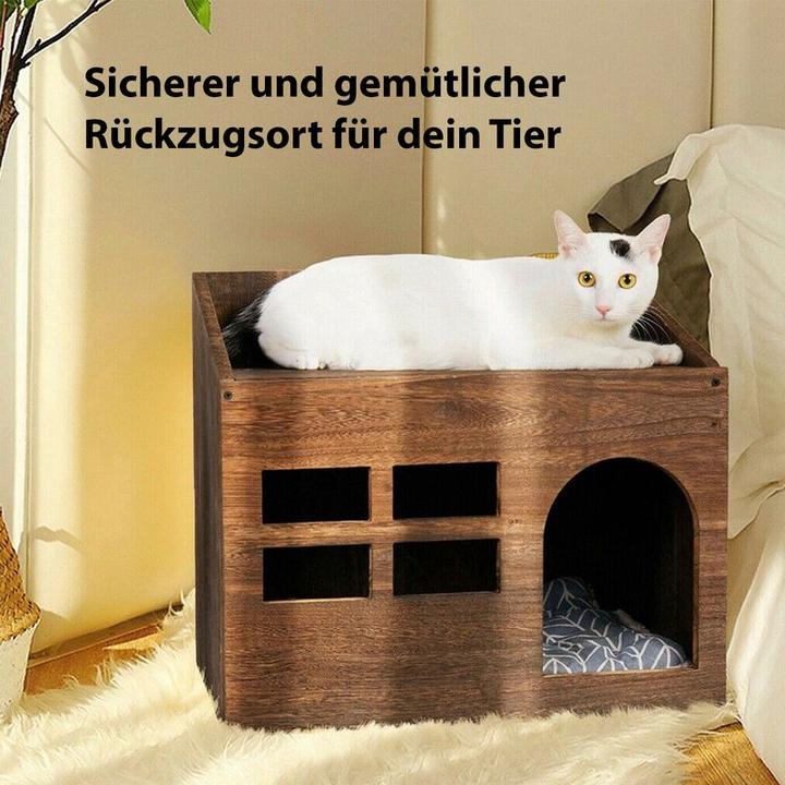 Produktbild Hermex Katzenhaus XXL Katzenhöhle Haustier-Unterkunft Tierbehausung (Katze)