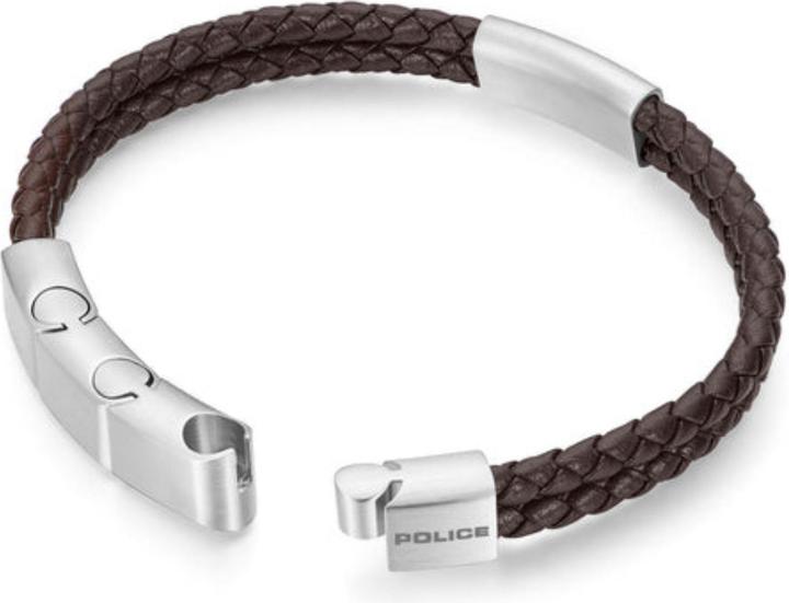 Image du produit Police Bracelet parallèle (19 cm, Acier inoxydable, Cuir)
